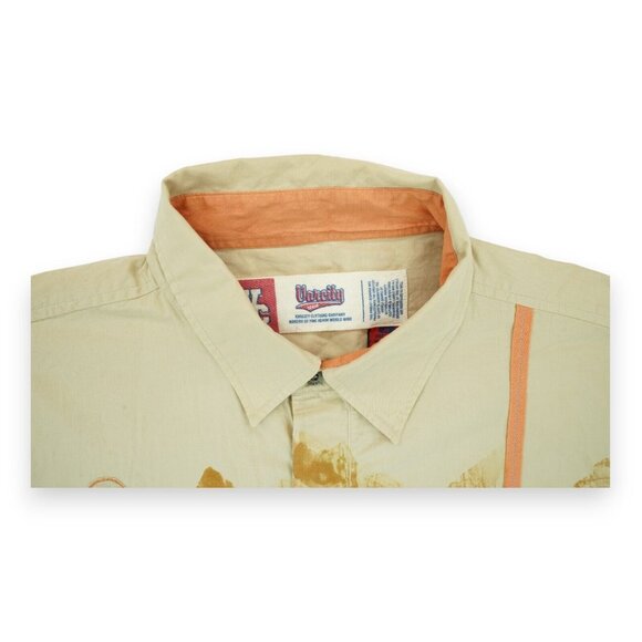 VARCITY DENIM VC Men's Button Up Shirt Size XL Short Sleeve 100% Cotton - Picture 3 of 8